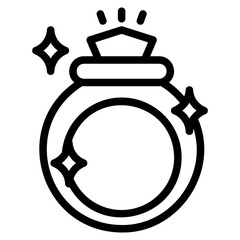 ring outline icon icon