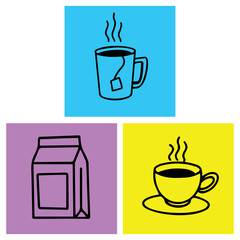 drink vector, clip art, and symbol. Flat design of  drink concept and simple design