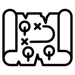 Map outline icon icon