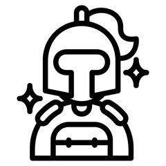 Knight outline icon icon