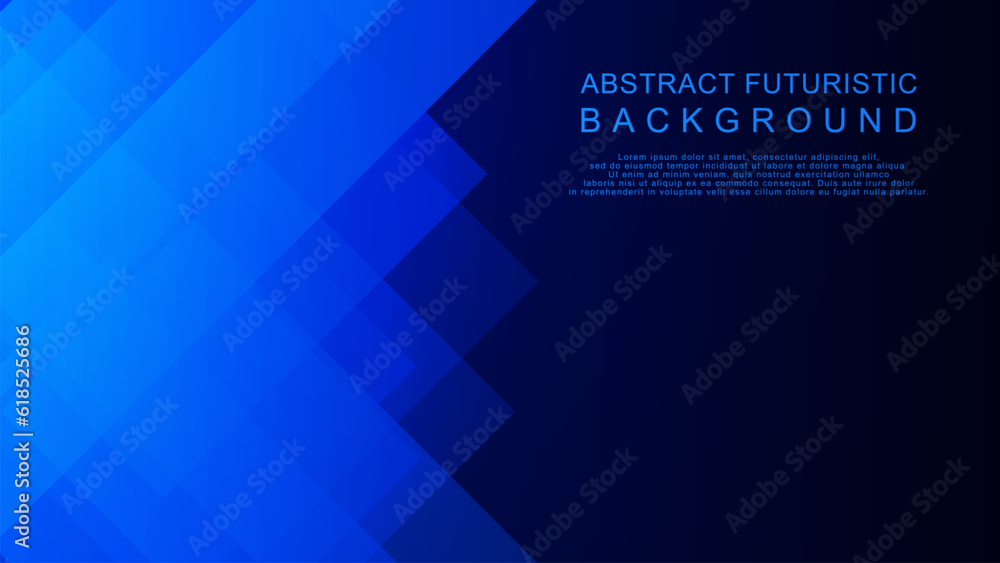 Poster abstract futuristic with simple shape on dark blue technology background design.