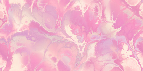 Fototapeta na wymiar flowing pink peach marbling seamless tile repeat pattern
