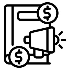 Marketing outline icon icon