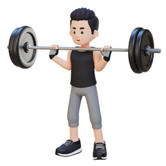 3D Sportsman Character Building Shoulder Strength with Overhead Press Workout