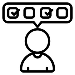 survey outline icon icon