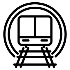 subway outline icon icon