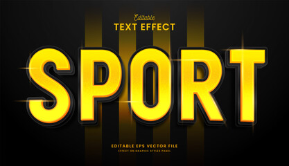 decorative elegant yellow and black editable text effect vector design
