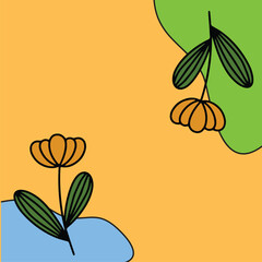 Vintage background design, vector, illustration. Vintage frame illustration design with floral concept