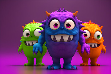 Fototapeta premium monsters, generative ai
