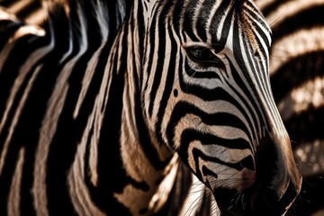 Fototapeta na wymiar Zebra stripes texture. Generative ai