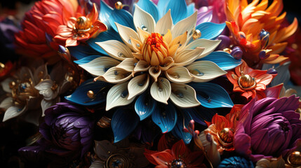Galactic Sunflower Masterpiece Octane Rendering , Background Image, HD