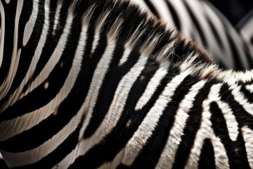 Fototapeta na wymiar Zebra body stripes texture. Generative ai