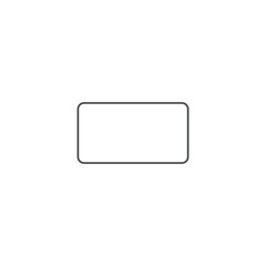 rectangle icon. Element of geometric figure for mobile concept and web apps. Thin line rectangle icon can be used for web and mobile on white background