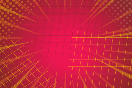 red comic background with dots and squares pattern