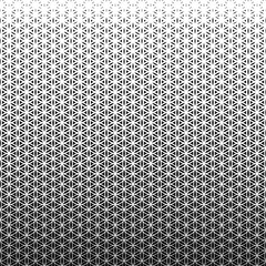 Vector modern sacred tattoo . Geometric seamless halftone pattern. Flower Of Life and abstract shapes made in Black and White.