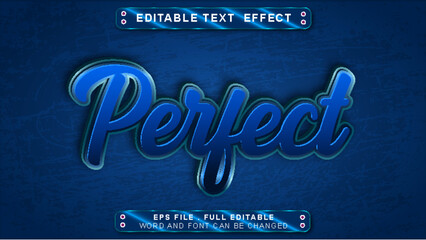 Perfect text effect template with 3d style use for logo and business brand