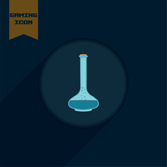 Isolated colored retro videogame potion icon Vector