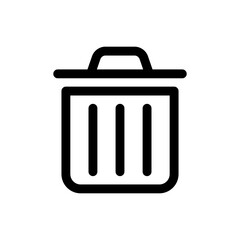 Simple Trash Can icon. The icon can be used for websites, print templates, presentation templates, illustrations, etc