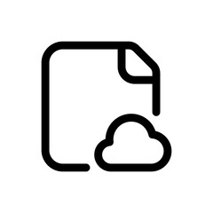 Simple Cloud File icon. The icon can be used for websites, print templates, presentation templates, illustrations, etc