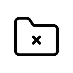 Obraz premium Simple Delete Folder icon. The icon can be used for websites, print templates, presentation templates, illustrations, etc