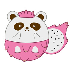 Cute Animal Transformation Fruit Illustration