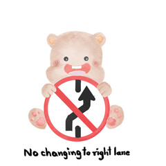 teddy with traffic signs