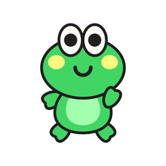 Cute Frog Character Illustration