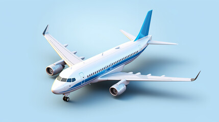 massive airliner airplane digital render 3d art ai gen