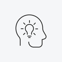 Creativity vector icon. Management line icon. Business Management outline icon. Vector icon related to business process, team work and human resource management. 