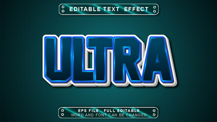 Ultra text effect editable, 3d text etyle