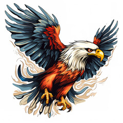 eagle tattoo clipart stencil gen ai