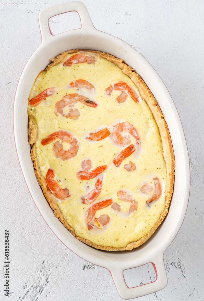 Canvas Prints seafood pie with saffron cream sauce