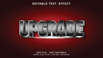 Upgrade text effect template with 3d style use for logo and business brand