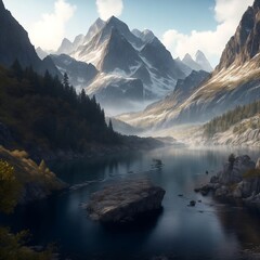 lake in the mountains