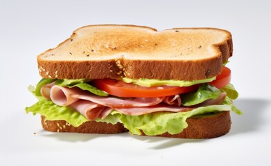 toast sandwich with greens and tomatoes