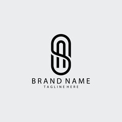 SA letter minimalistic design logo
