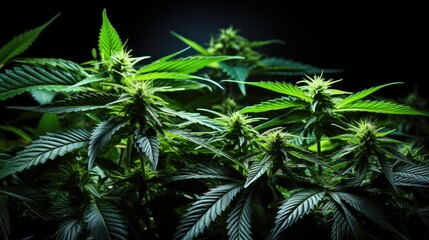 Flower bud of cannabis, Indoor growing medical marijuana, marijuana flower bud, herbal medicine.