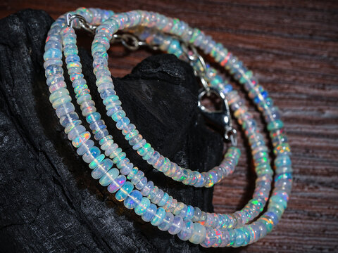 Natural Ethiopian Fire Opal Beads