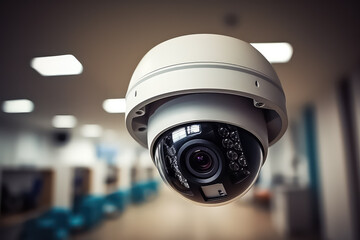 CCTV camera to monitor and protect children while studying. AI