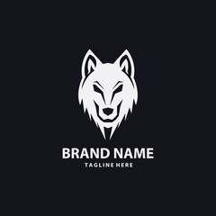 Wolf head logo design vector