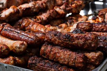 Meat products, sausages, small grilled