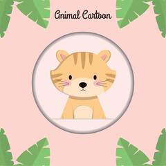 Isolated cute cat character avatar Vector