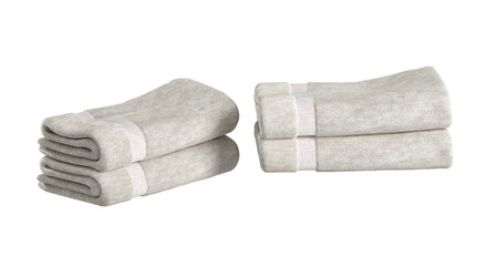 stack of towels  on transparent background PNG file	