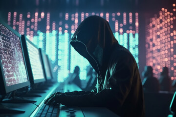 Shadows of cyber warfare: Hooded intruder infects government systems with a virus Generative AI