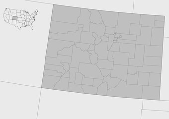 Condados del estado de Colorado © Stockchi