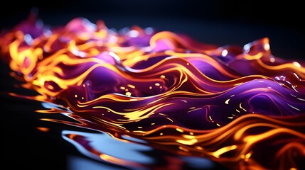 Fast-Burning Flame on Black Background