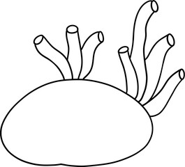 coral outline, Underwater sea life, ocean creatures clipart