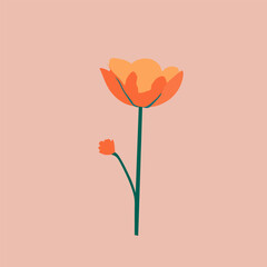 flower vector in minimal style