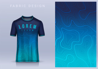 Fabric textile design for Sport t-shirt, Soccer jersey mockup for football club. uniform front view.