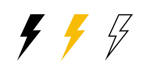 Flash icon set simple design